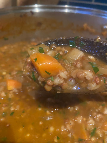 Soup - French Lentil Mushroom with Spinach